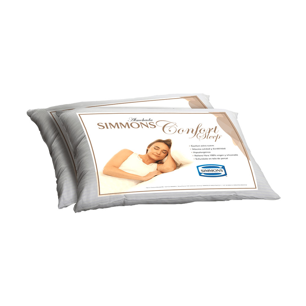 Combo 2 Almohadas Simmons Confort Sleep 90x50 Simmons Store